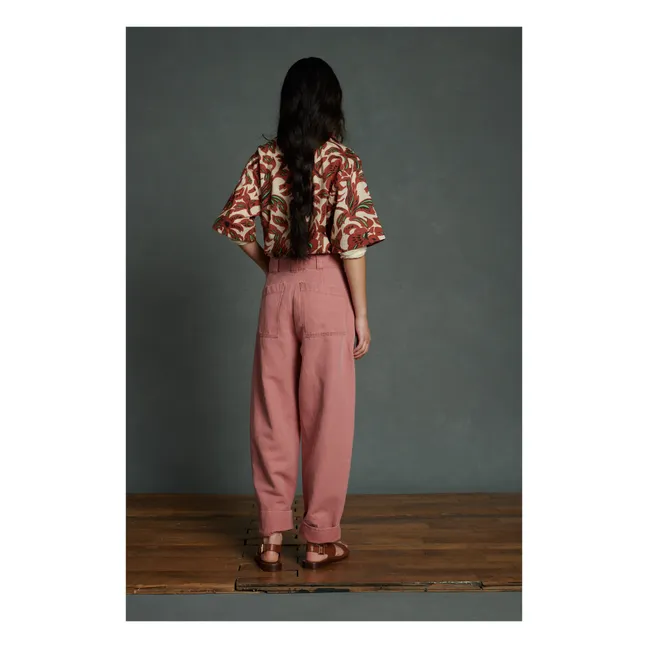 Pantalones Volage de algodón y lino | Rosa