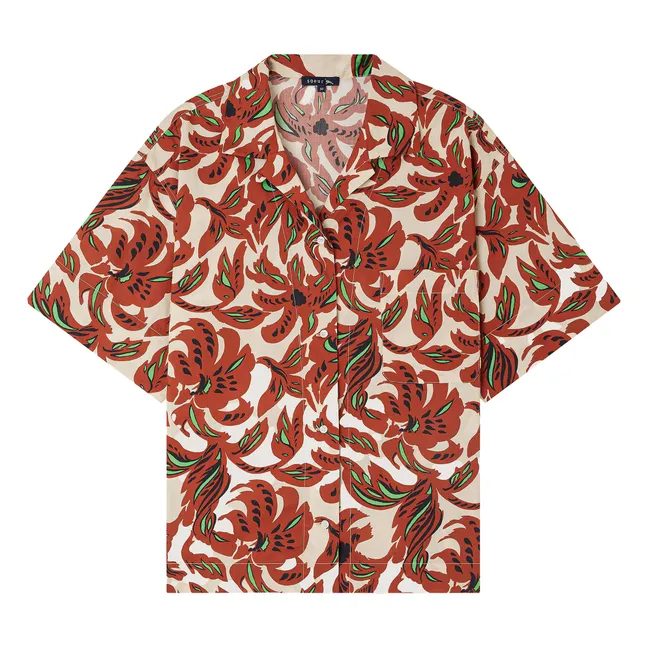 Camisa Alexandre de popelina de algodón | Terracotta
