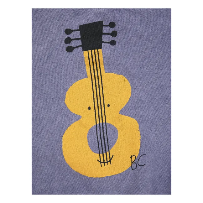 Sweatshirt aus Bio-Baumwolle Gitarre | Blau