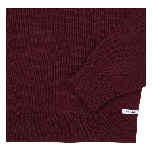 Milano Merino Wool Sweater | Burgundy