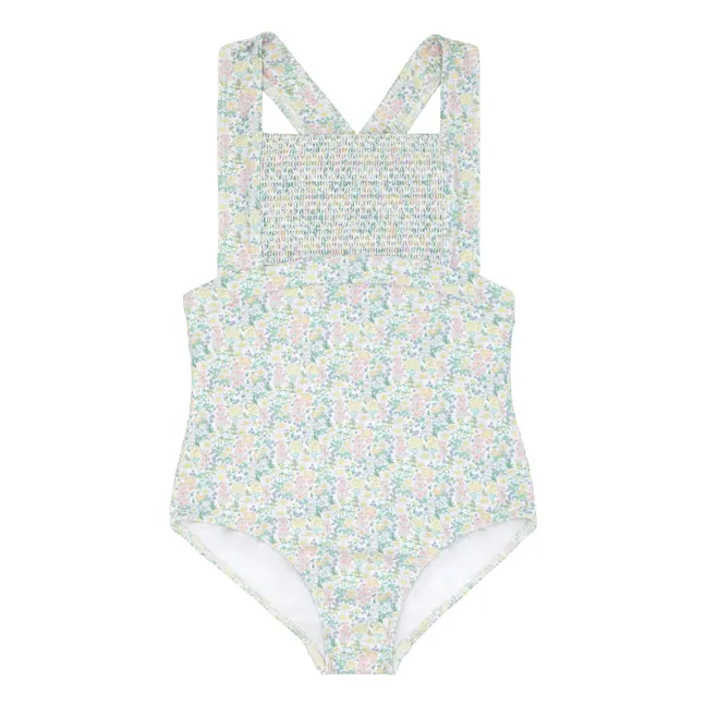 1 Piece Crossover Swimsuit Fleur | Green