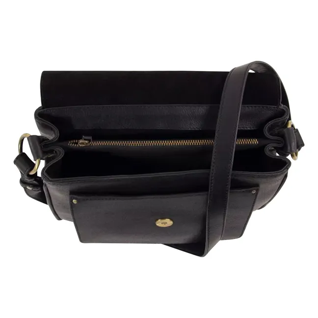 Niu Nano Leather Bag | Black