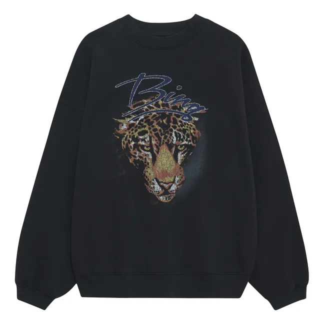 Sweatshirt Harvey Leopard | Schwarz