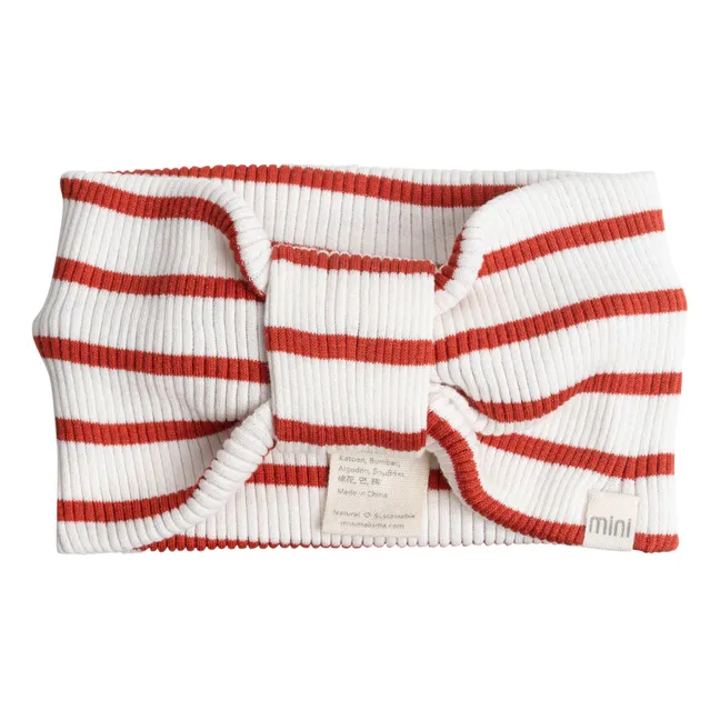 Striped Silk Headband Bi | Red