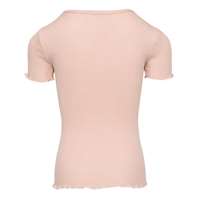 Blomst Silk T-Shirt | Pale pink