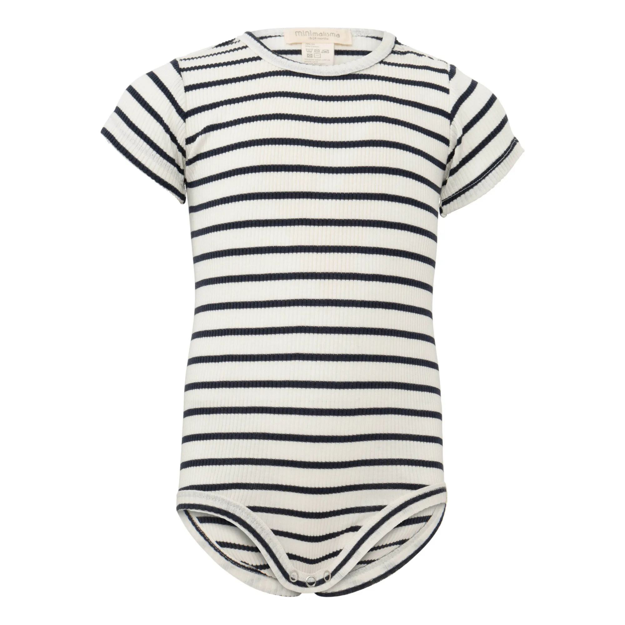 Minimalisma Navy Blue Buddy Short Sleeve Ruffle Bodysuit