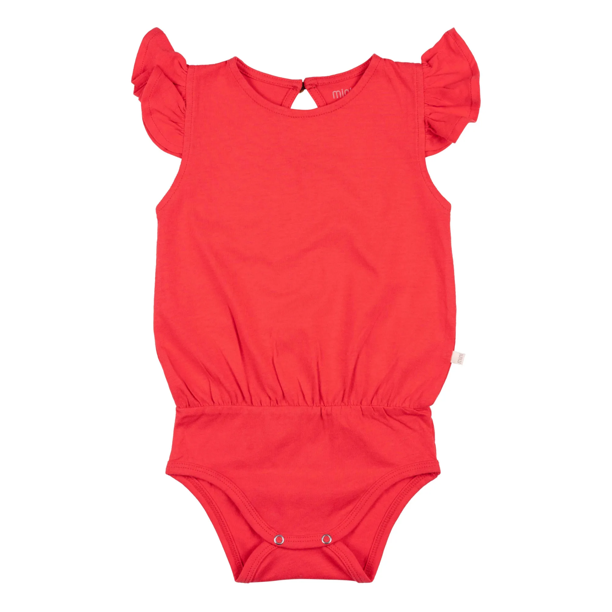 Minimalisma Raspberry Red Pippy Organic Cotton Romper