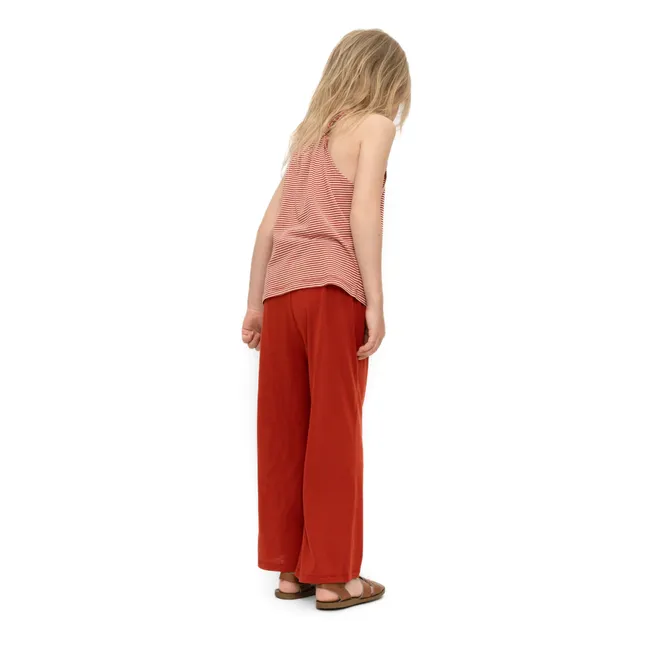 Hip silk trousers | Red
