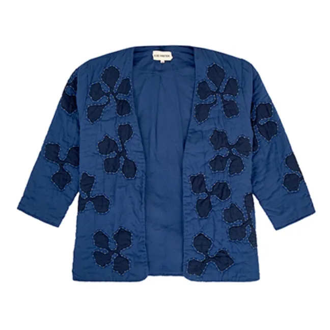 Patchwork Kimono Jacket | Indigo blue