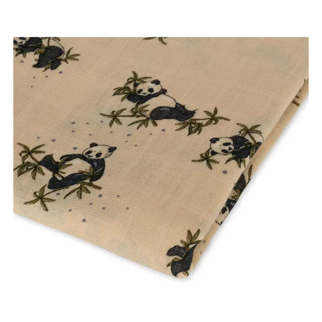 Panda organic cotton swaddling diaper | Beige