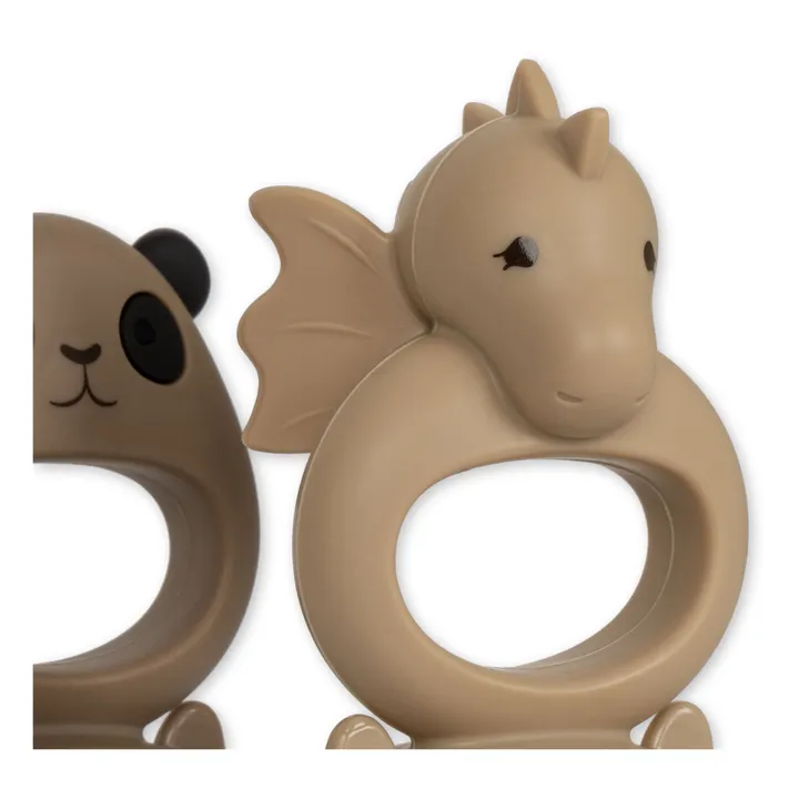 Mordedores Dragón/Panda - Lote de 2 | Beige- Imagen del producto n°3