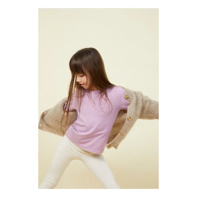 T-Shirt für Mädchen Langarm aus Bio-Baumwolle | Altrosa
