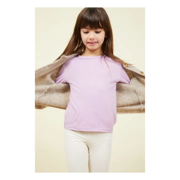 T-Shirt für Mädchen Langarm aus Bio-Baumwolle | Altrosa- Produktbild Nr. 1