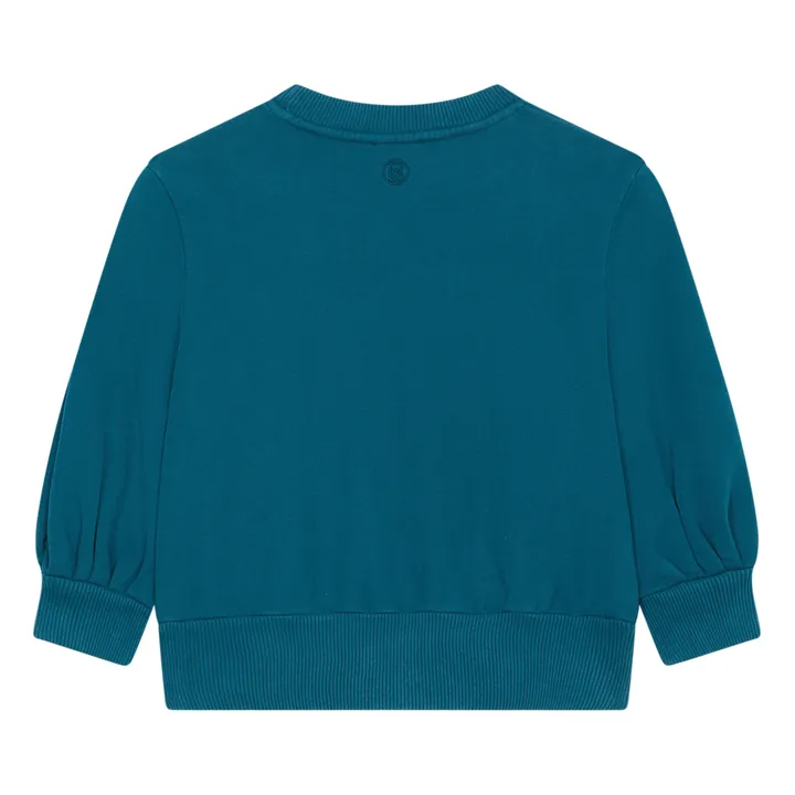 Boxy Organic Fleece Sweatshirt | Teal- Product image n°0