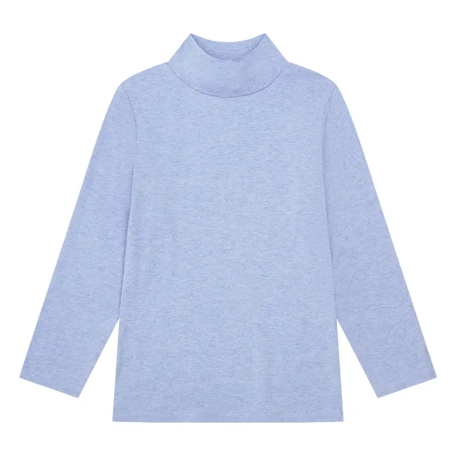 Sous-Pull Fille Manches Longues jersey laine | Bleu ciel