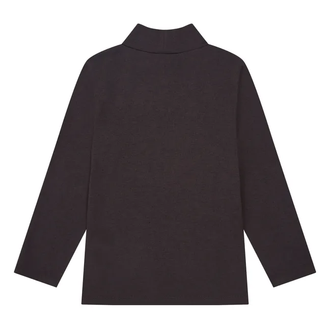 Sous Pull Fille Manches Longues Jersey Laine | Noir