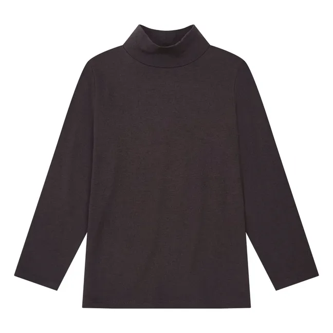 Sous Pull Fille Manches Longues Jersey Laine | Noir