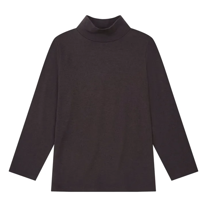 Sous Pull Fille Manches Longues Jersey Laine | Noir- Image produit n°0
