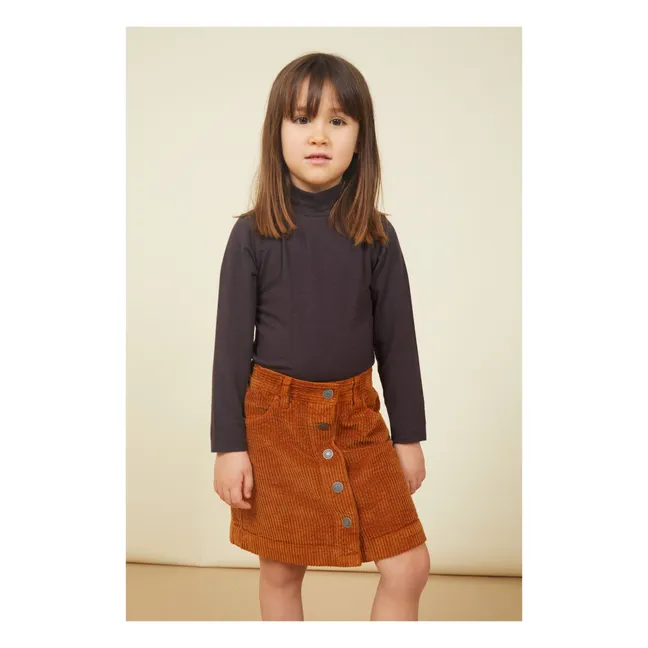 Sous Pull Fille Manches Longues Jersey Laine | Noir