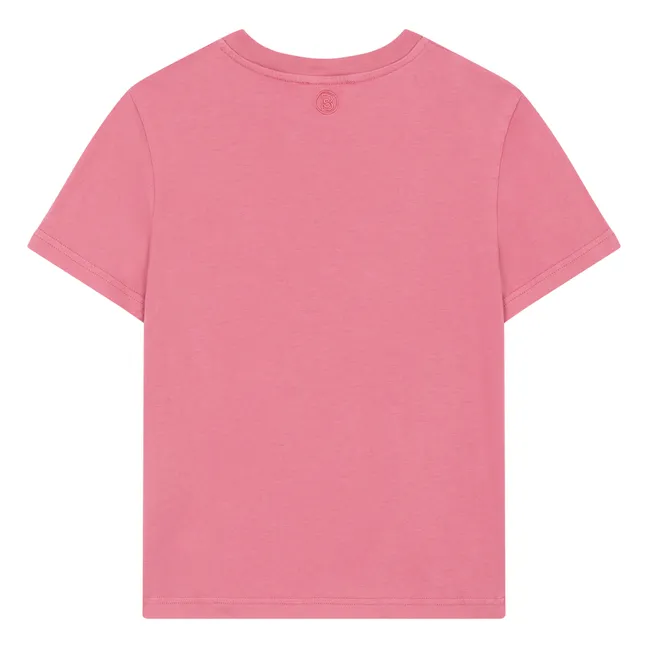 Camiseta de manga corta para niño Algodón orgánico | Rosa Viejo