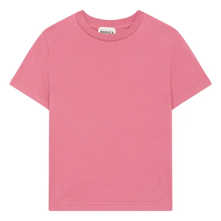Camiseta de manga corta para niño Algodón orgánico | Rosa Viejo- Imagen del producto n°0