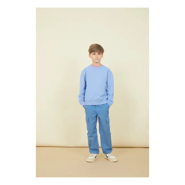 Sweat Crewneck Garçon Molleton Bio | Bleu ciel