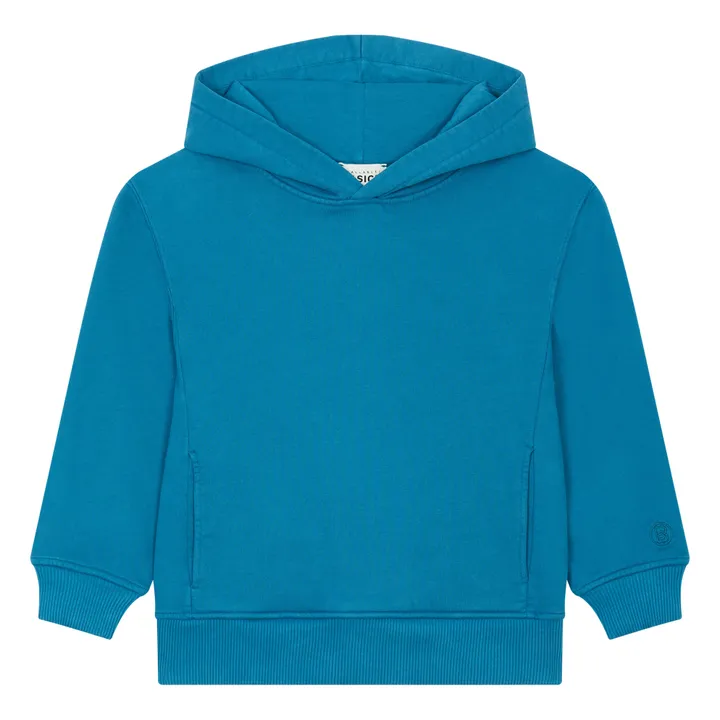 Sudadera con capucha de algodón orgánico para niño | Azul Mar- Imagen del producto n°0