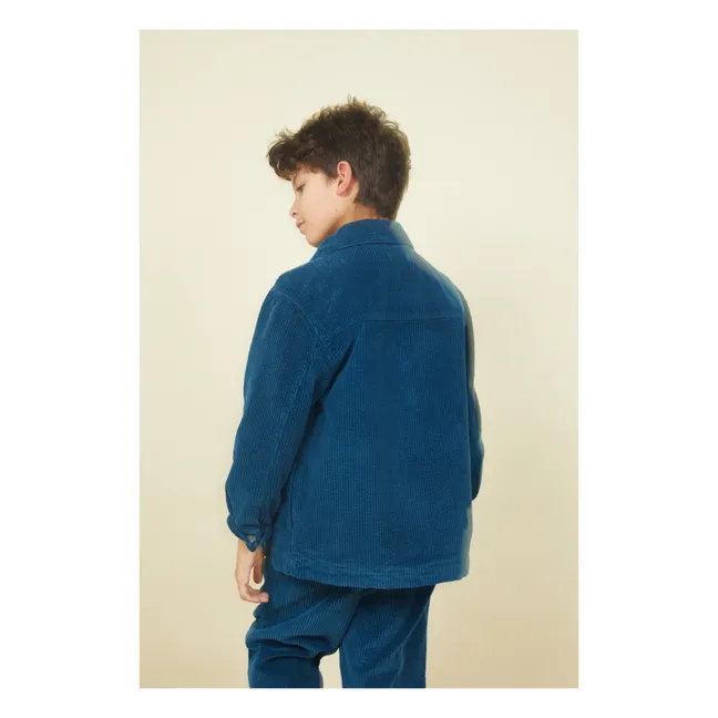 Camisa de pana | Verde azulado