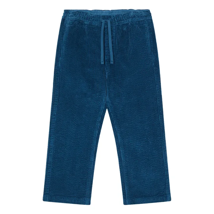 Pantalón de pana con cintura elástica | Verde azulado- Imagen del producto n°0