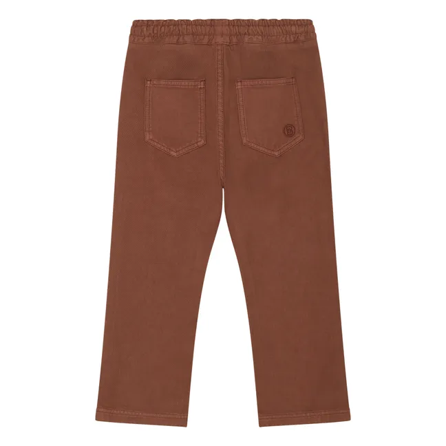 Elasticated Denim Waist Pants | Brown