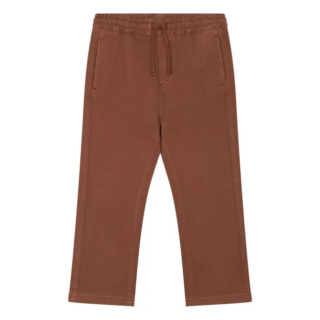 Elasticated Denim Waist Pants | Brown