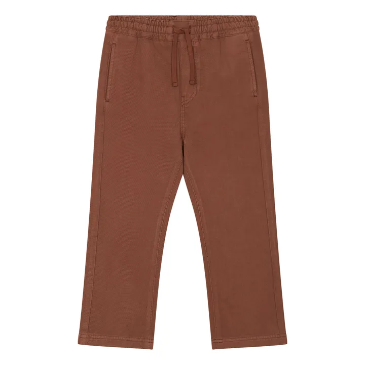 Pantalón vaquero con cintura elástica | Marrón- Imagen del producto n°0