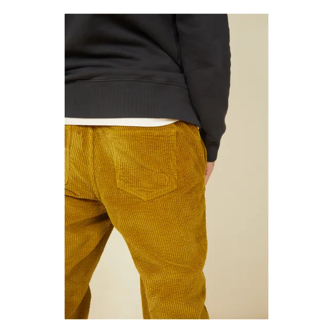 Pantalón de pana con cintura elástica | Verde oliva