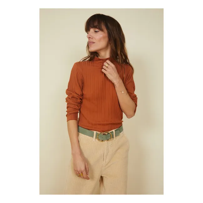 Women's Organic Cotton Ribbed Sweater | Hazel