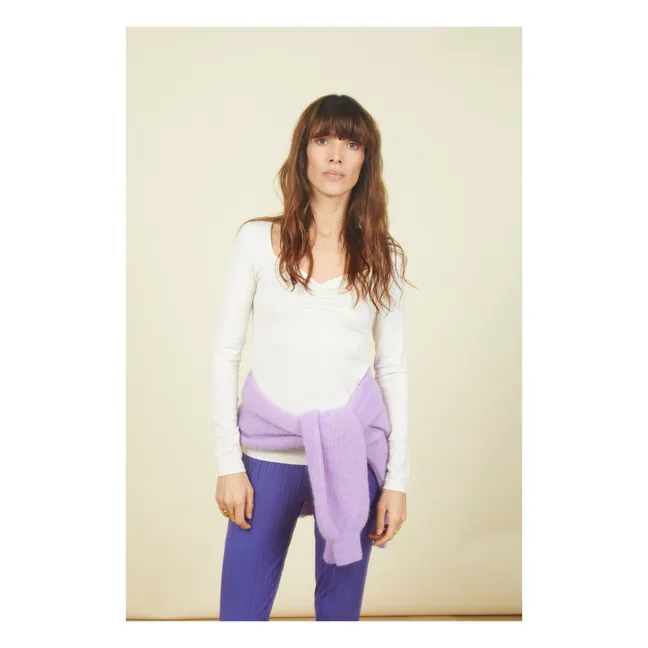 Women's Ruched Jersey Top | Sand
