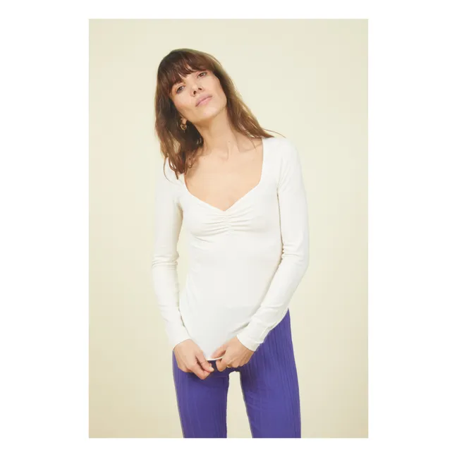 Women's Ruched Jersey Top | Sand