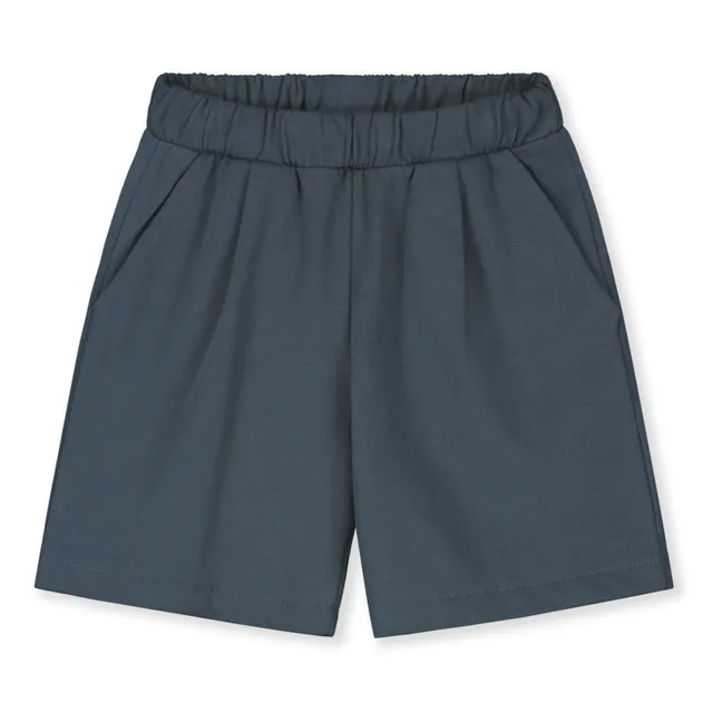 Organic cotton Bermuda shorts | Grey blue