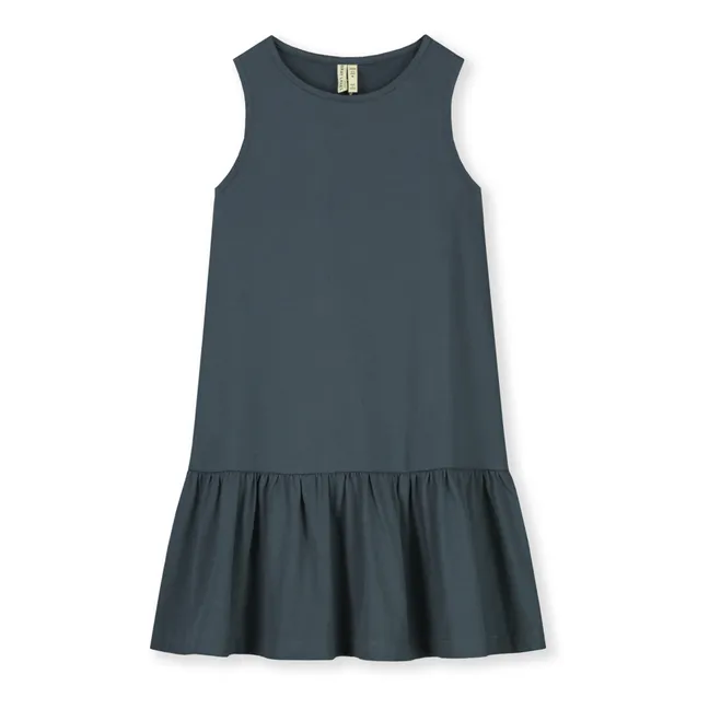 Organic cotton dress | Grey blue