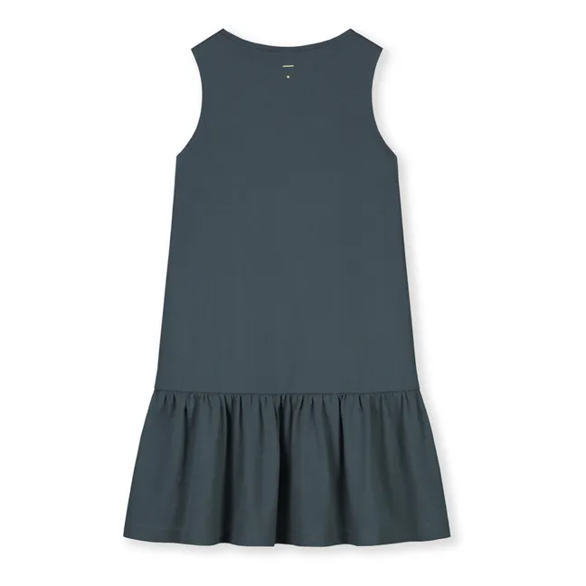 Organic cotton dress | Grey blue