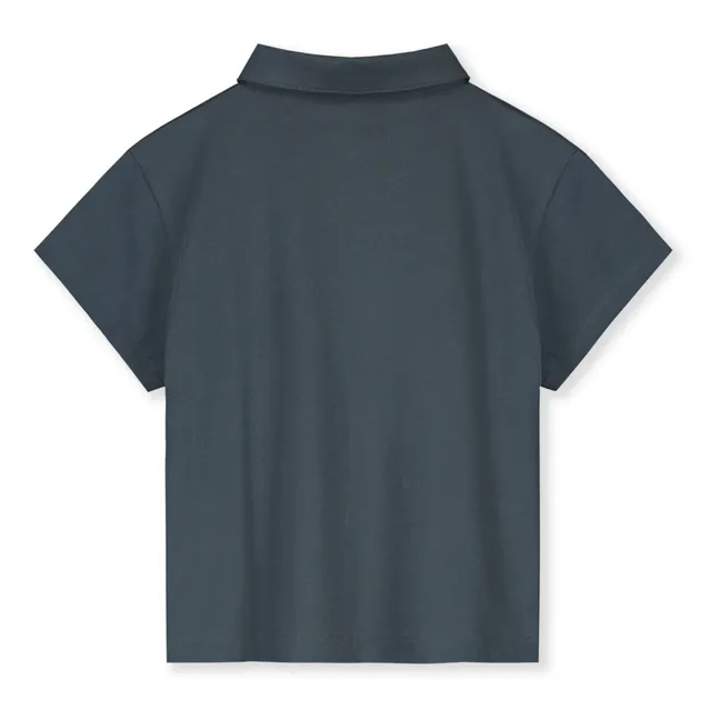 Camisa de algodón ecológico | Azul Gris