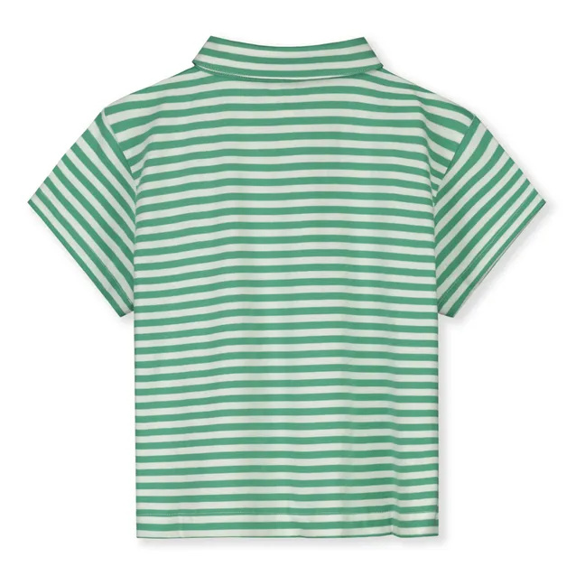 Camisa a rayas de algodón ecológico | Verde Menta