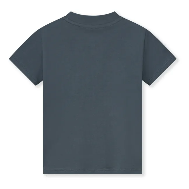 Organic cotton polo shirt | Grey blue