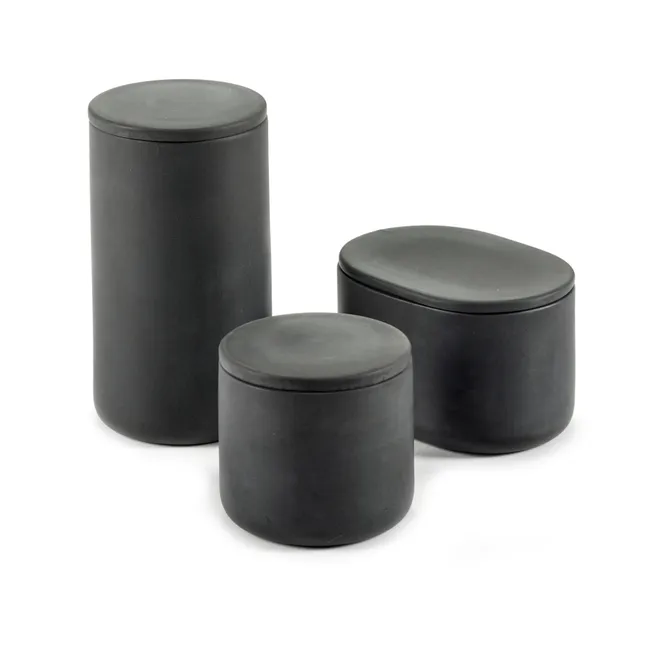 Round Container with Lid | Dark grey