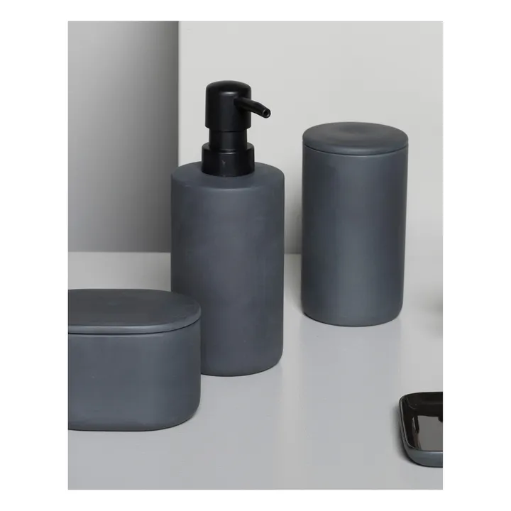 Boîte ovale avec couvercle | Gris foncé- Image produit n°1
