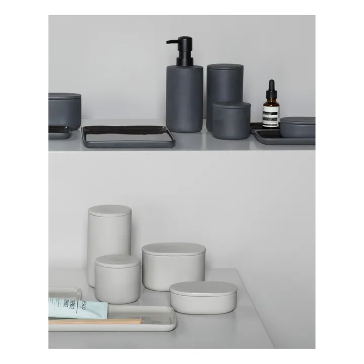 Boîte ovale avec couvercle | Gris foncé- Image produit n°3