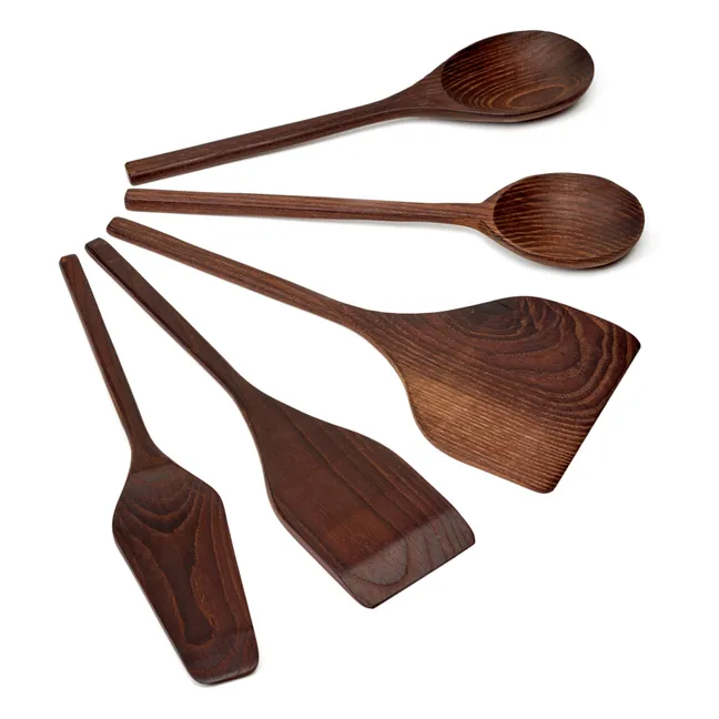 Pure Wooden Kitchen Utensils - Set of 5