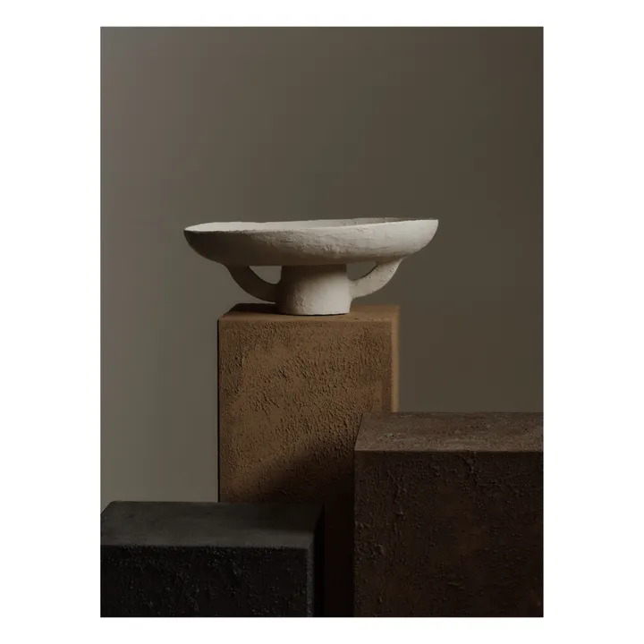 Plateau de présentation Earth en papier maché  | Blanc- Image produit n°1