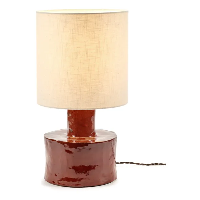 Lampe à poser Catherine en céramique | Rouge