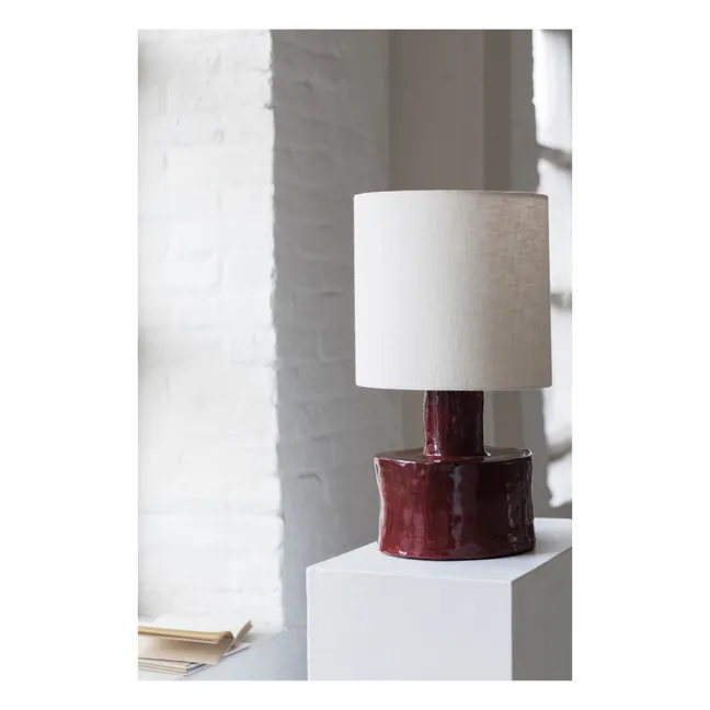 Lampe à poser Catherine en céramique | Rouge