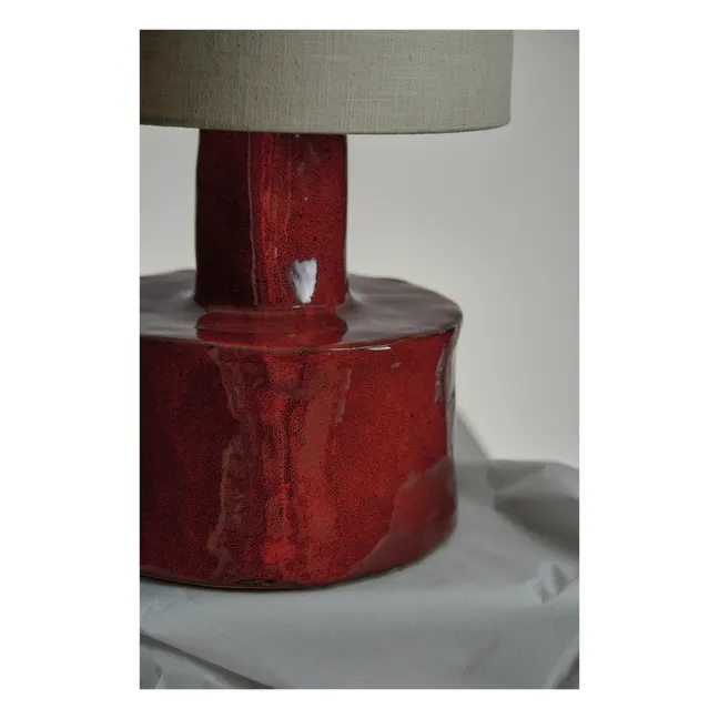 Lampe à poser Catherine en céramique | Rouge